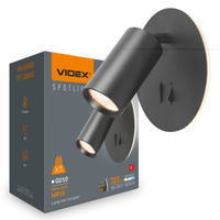 Nástěnná lampa Nástěnná lampa 5W 380lm 2700K teplá bílá černá Videx