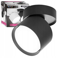 Halogenový reflektorový bodový reflektor GX53 Round Black Apilo Masterled pro povrchovou montáž