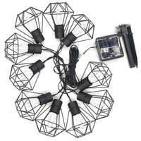 Solární girlanda závěsná zahradní LED lampa ROMB 3000K Teplá bílá barva