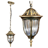 FLORENCIE závěsná ZAHRADNÍ LAMPA 1xE27 IP43 GOLDLUX (Polux) PATINA