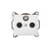 Anténní zásuvka RTV-SAT Final Square White LOGI Kanlux