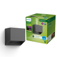 Zahradní nástěnné svítidlo Venkovní fasádní svítidlo LED 4,3 W 800 lm 2700 K IP44 Anthracite Alix Ultra Efficient Philips