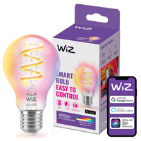 LED žárovka E27 A60 6,3W = 40W CCT + RGB FILAMENT SMART WiFi WiZ