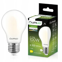 Žárovka LED E27, A60 11W = 100W 1521lm 4000K Neutrální bílá 360° Mléčná Filament LUMILED