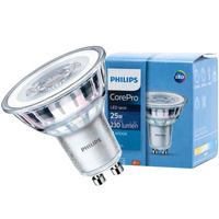 LED žárovka GU10 2.7W = 25W 230LM 4000K Neutrální bila 36° PHILIPS