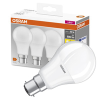 3x LED žárovka B22d A60 8.5W = 60W 806lm 2700K Teplá bílá 360° OSRAM