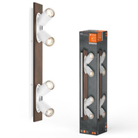 LED nástěnné stropní světlo LED reflektor 4-bodový dekorativní dřevo 13,6W GU10 bílý LEDVANCE