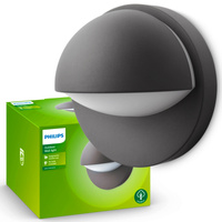 Zahradní lampa LED nástěnná lampa ČERVEN myGarden E27 IP44 kulatá antracitová PHILIPS
