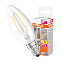 E14 B25 LED žárovka 2.8W = 25W 250lm 2700K Teplá bílá 300° vlákno Stmívatelné Retrofit CLASSIC OSRAM