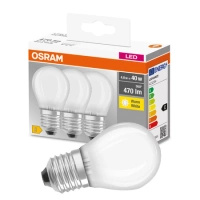 3x LED žárovka E27 P45 4W = 40W 470lm 2700K Teplá bílá 300° OSRAM