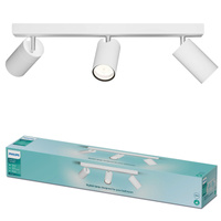 Reflektorové stropní svítidlo 3x GU10 IP44 bílé Kosipo Philips