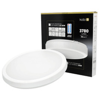 LED stropní svítidlo do koupelny Povrchová montáž 36W 3780lm 4000K 120° bílá IP65 Nairos Kobi
