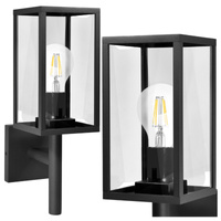 Zahradní nástěnná lampa Malmo Mount E27 grafitová fasádní lampa - GOLDLUX (Polux)