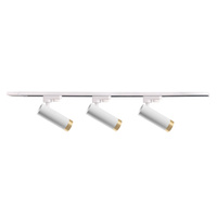 Sada přípojnic 1-fázová lišta + 3x reflektor GU10 bílý FADO Sanico Goldlux