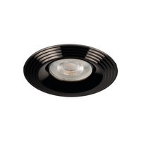 LED GU5.3 GU10 Kruhové černé svítidlo Liglo Kanlux pro zápustnou montáž halogenového bodového svítidla