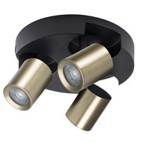 LED GU10 nastavitelné kruhové černé zlaté stropní svítidlo Laurin Kanlux Reflector