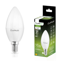 LED E14 CANDLE 10W = 75W 4000K neutrální bílá CCD LUMILED žárovka