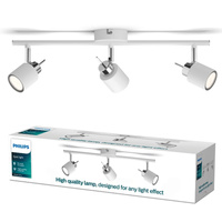 Stropní svítidlo MERANTI 3x GU10 s reflektorem na stěnu bílé PHILIPS