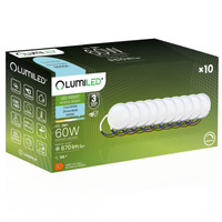 10x LED Vložka do Svítidel Modul INSERT Mléčný 7W = 60W 120° 670lm 6500K Studený Stmívatelný LUMILED