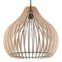 Závěsné stropní svítidlo APRILLA E27 Skandinávský dřevěný převis SOLLUX