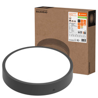 Venkovní průmyslová nástěnná lampa LED 10W 1220lm 3000/4000K IP65 černá s nouzovým modulem se senzorem pohybu a soumraku Předsádka Ledvance