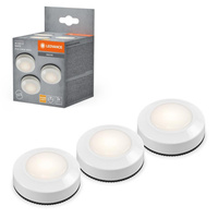 LED skryté stropní světlo přenosné 0,68W 40lm 3000K teplá povrchová montáž bílá 6,9 cm Dot-It Ledvance