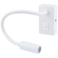 LED nástěnná lampa Flexibilní nástěnná lampa na čtení LEO 3W 4000K bílá