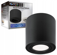 Halogenový reflektorový bodový reflektor GU10 s povrchovou montáží Kulatý pohyblivý černý Masterled