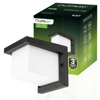 Zahradní nástěnná lampa E27, čtvercový LEVIS LUMILED