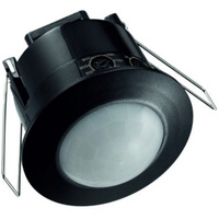 PIR pohybový a soumrakový senzor. zapuštěný. 360°. 6m. vnitřní. černý