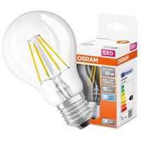 LED žárovka E27 A60 4W = 40W 470lm 4000K Neutrální bila 300° OSRAM Star Retrofit Classic A vlákno