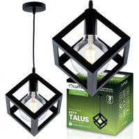 1x E27 Závěsná lampa, geometrická čtvercová ZWIS TALUS LUMILED
