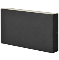 LED zahradní nástěnné svítidlo černé nahoře a dole 11W 2x450lm IP44 RECTANGLE CHICAGO GOLDLUX (Polux)