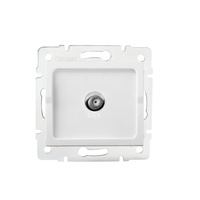 Koaxiální anténní zásuvka typu F čtvercová bílá LOGI Kanlux