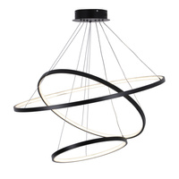 Závěsná lampa 60W 8000lm 4000K Neutrální 120° Černá LEA Sanico Goldlux