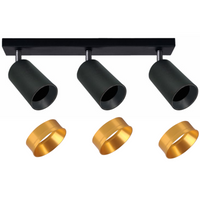 Stropní a nástěnné svítidlo LED svítidla 3 x GU10 MARIBEL Black GOLDLUX (Polux)