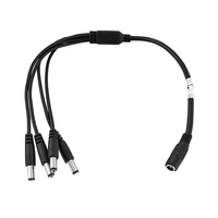 LED konektor ZÁSUVKA 2.1/5.5mm - 4 x PLUG 2.1/5.5mm S KABELEM