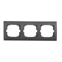Horizontální trojitý rámeček pro povrchovou montáž zásuvky Grafit LOGI Kanlux