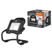 LED reflektor Reflektor 15W 1300lm 6500K Studený stmívatelný dobíjecí s otočnou hlavou Černé pracovní světlo Ledvance