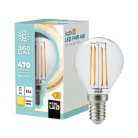 LED žárovka E14 Ball 4W 470lm 3000K Warm 360° Filament Line Kobi