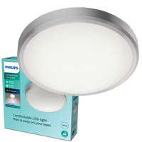 Plafond LED lampa pro povrchovou montáž DORIS 17W 4000K IP44 31cm Satin PHILIPS
