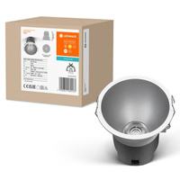 LED panelové bodové svítidlo 10W 800lm CCT Mesh White Silver Downlight Slim Ledvance