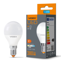LED žárovka E14 G45 Ball 4W = 33W 380lm 3000K Warm 240° Videx