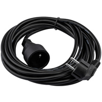 Napájecí prodlužovací kabel vidlice - zásuvka s uzemněním 5m 3x1.5mm 16A Černá ECOLIGHT