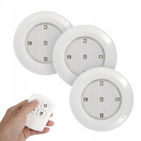 3x samolepící LED podskříňová lampa s pohybovým senzorem. 4000K baterie 2xAAA bílá + dálkové ovládání