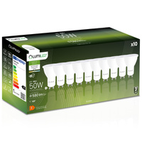 10x Žárovka LED GU10, 6W = 50W 580lm 4000K Neutrální bílá 120° LUMILED
