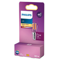 LED žárovka na svíčku E14 S26 1W = 12W 110lm 2700K Teplá bílá 270° Vlákno PHILIPS