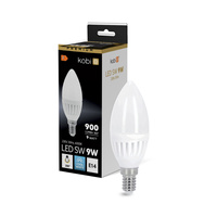 LED žárovka E14 Candle 9W 900lm 6000K Cold 200° Premium Kobi