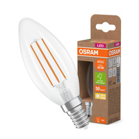 LED žárovka B35 Candle E14 2,2W = 40W 470lm 2700K Warm 330° 214lm/W CLASSIC ENERGETICKÁ ÚSPORNOST Osram