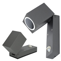 Zahradní venkovní nástěnné svítidlo GU10 s čidlem pohybu IP44 Grey Quazar Kobi